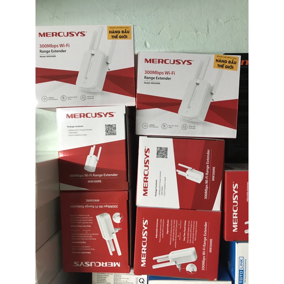 Kích sóng wifi mercusys 3 râu MW300RE mới 100%