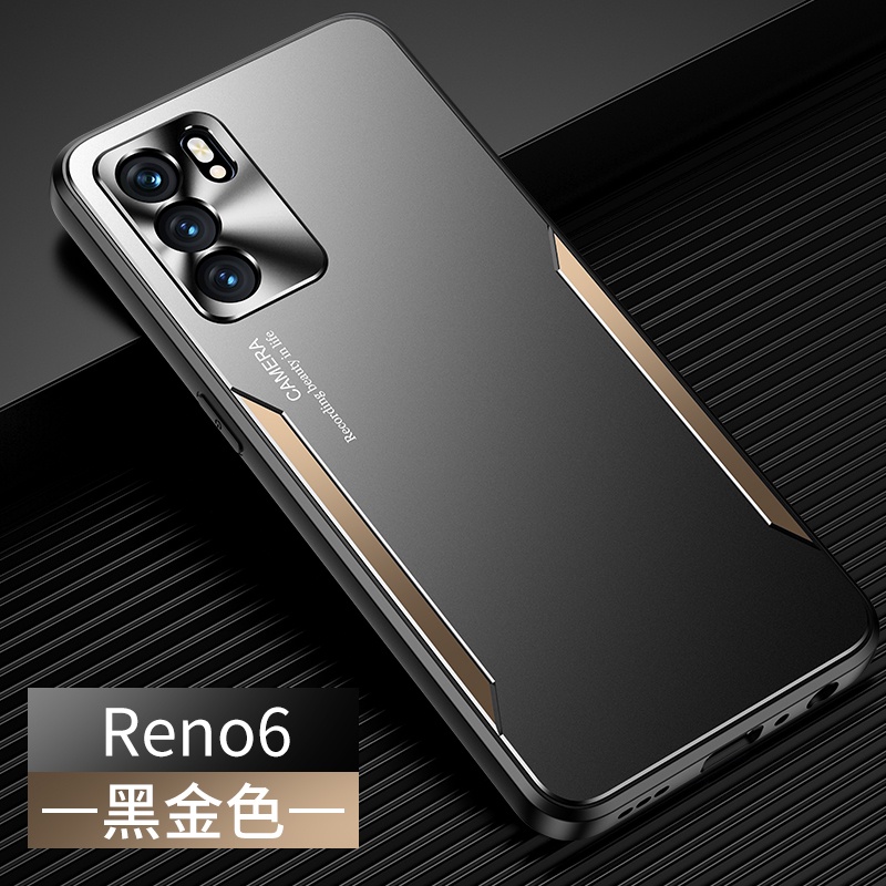 Ốp Điện Thoại PC+TPU + Hợp Kim Nhôm Chống Sốc Cho OPPO Reno 6 5G OPPO Reno 6 5G