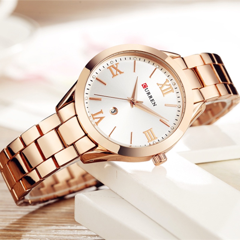 Đồng Hồ Quartz CURREN 9007 Bằng Thép Không Gỉ Thời Trang Cho Nữ