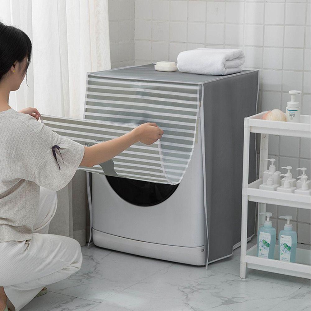 Vỏ Bọc PEVA Chống Nắng Chống Bụi Có Khóa Kéo Bảo Vệ Toàn Diện Cho Máy Giặt|Nắp Đậy Thiết Kế Độc Đáo Tiện Dụng