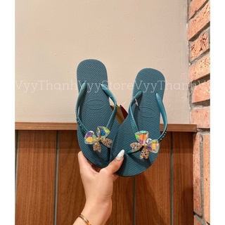 Dép xỏ ngón Havaianas kèm charm nơ cho nữ - Vy store Havaianas