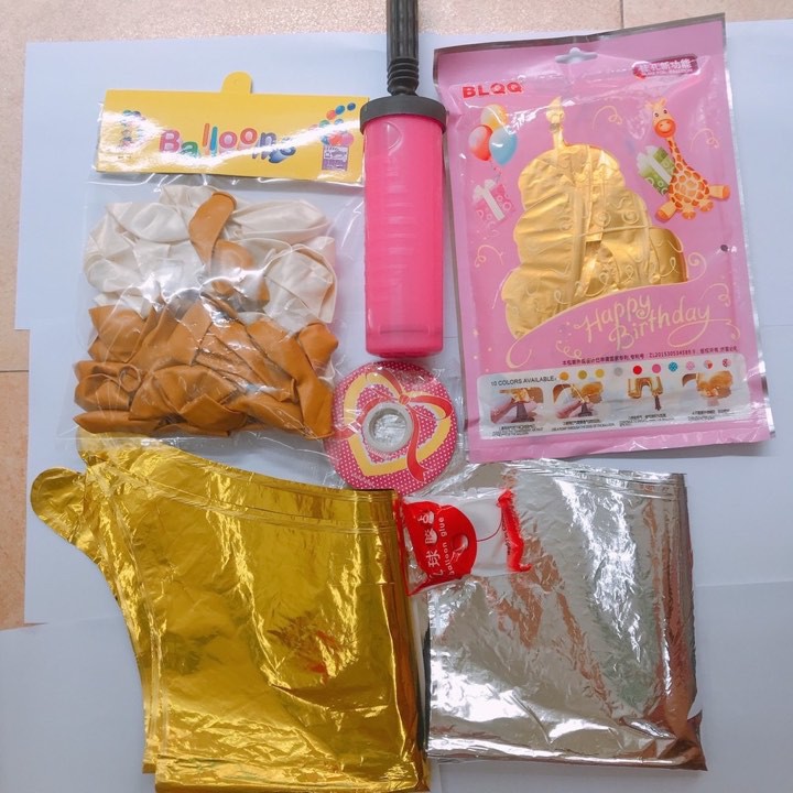 SET TRANG TRÍ SINH NHẬT chọn màu SP-0006 (Tặng kèm băng dính + bơm tay+ dây buộc bóng)