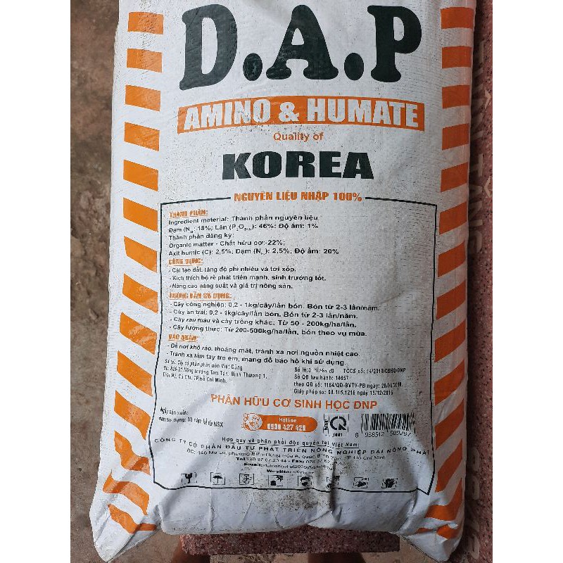 Phân bón DAP KOREA AMINO+HUMATE 4KG