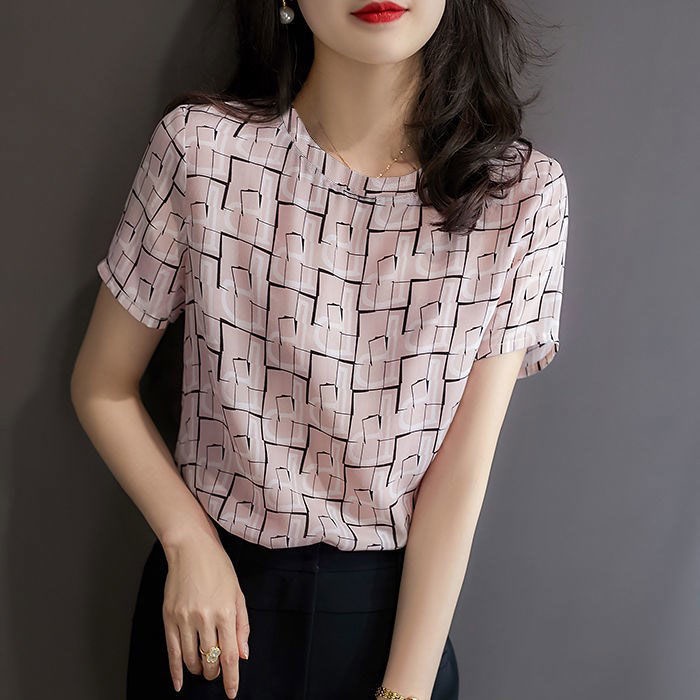 Áo thun tay ngắn plus size cho phụ nữ trung niên