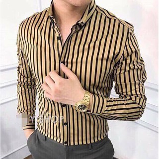 Sơ mi nam kẻ sọc đen vàng, đen trắng