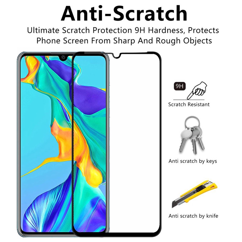 Huawei P30 Lite Tempered Glass Screen Protector For Huawei P20 Lite Mate 20 Pro Full Glue Screen Protector &amp; Camera Lens Glass Protector