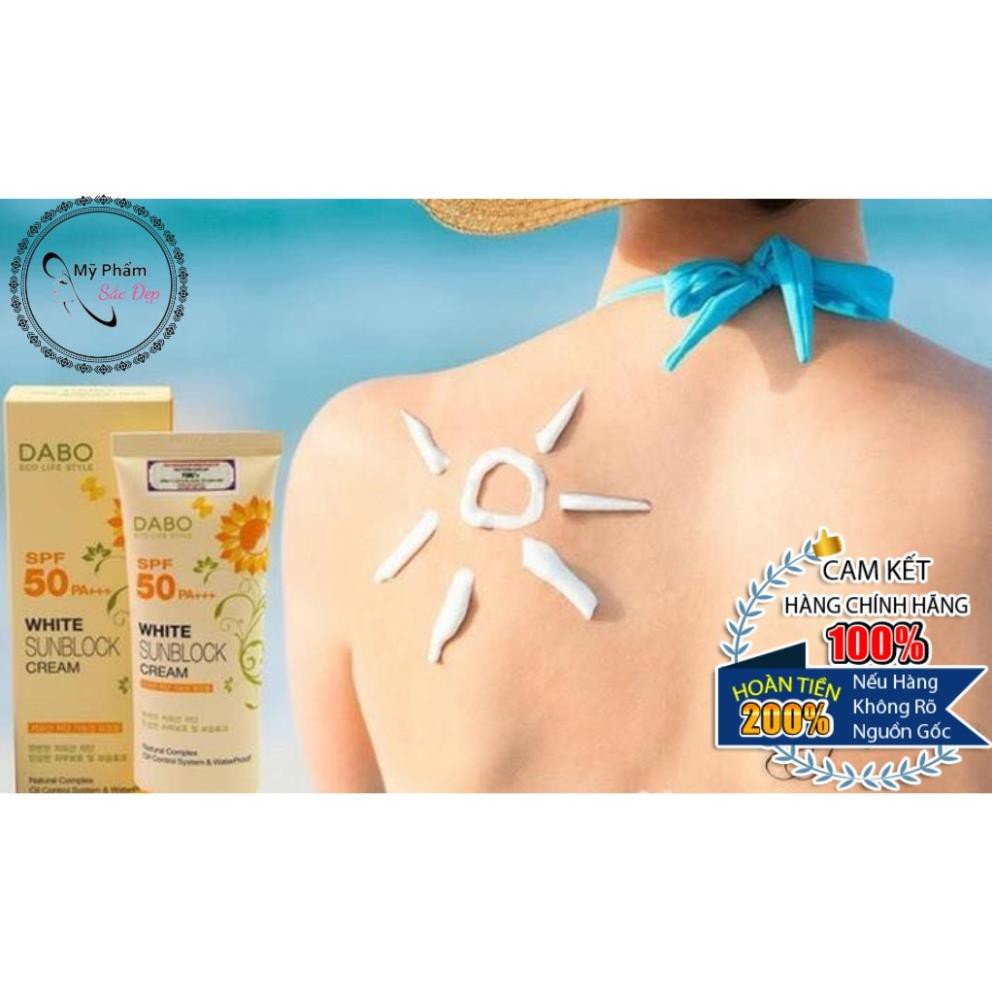Kem chống nắng DABO White Sunblock Trắng da kiềm dầu lâu trôi chống nắng trên 8 tiếng (Chính hãng) | BigBuy360 - bigbuy360.vn