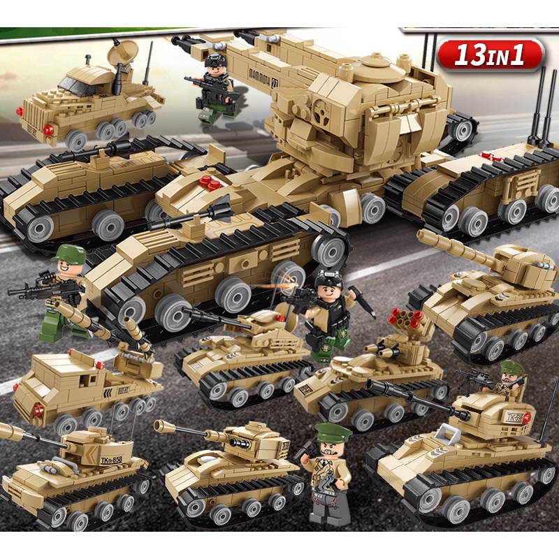 Đồ Chơi Lắp Ráp Xe Tăng Kích Thích Trí Thông Minh Cho Bé