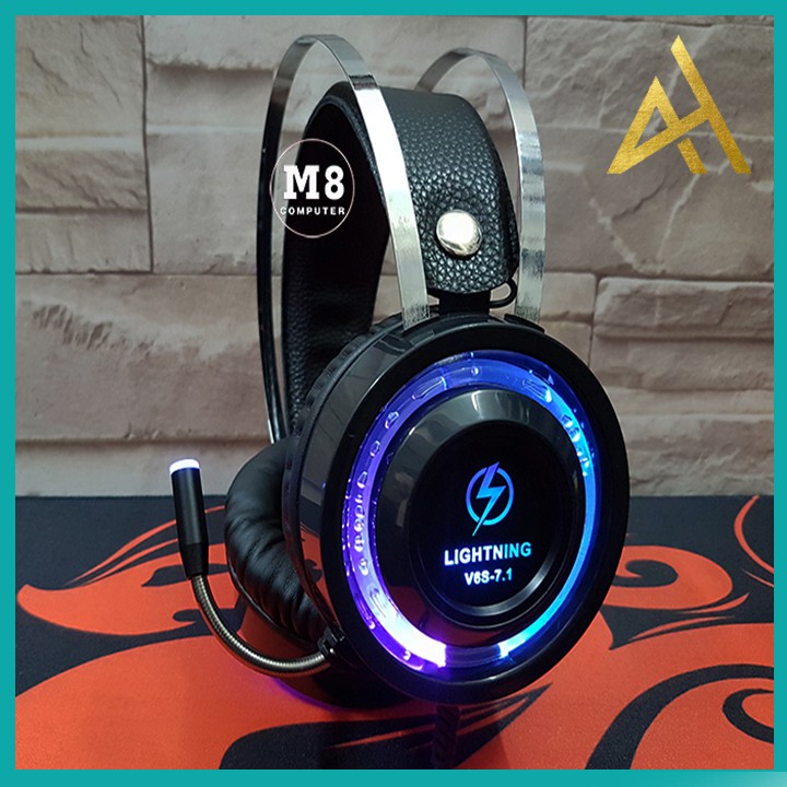 Tai Nghe Gaming Có Dây Headphone Chụp Tai LIGHTNING V6S LED 7 Màu - Tai Nghe Nhạc Máy Vi Tính Laptop Game Thủ Có Micro | BigBuy360 - bigbuy360.vn
