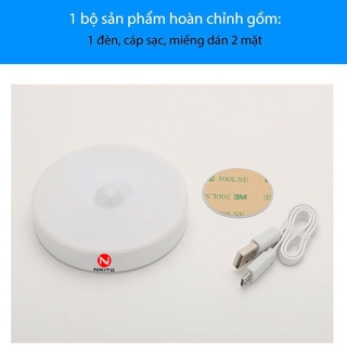 Đèn cảm ứng chuyển động NIKITO, Đèn Led dán tường cảm biến thông minh không dây dán tủ quần áo, cầu thang, phòng ngủ...
