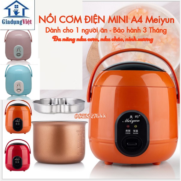 Nồi cơm điện mini Meiyun A4 - 0.8 Lít - Bảo hành 3 Tháng