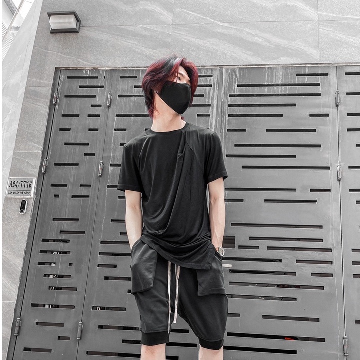 Áo thun Unisex kiểu dáng chảy nhăn Lexuza 155