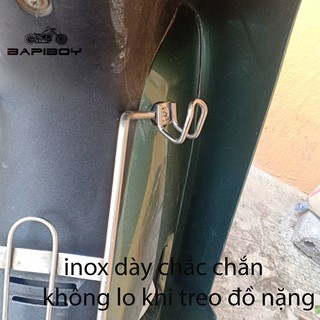Móc treo đồ xe máy xi inox