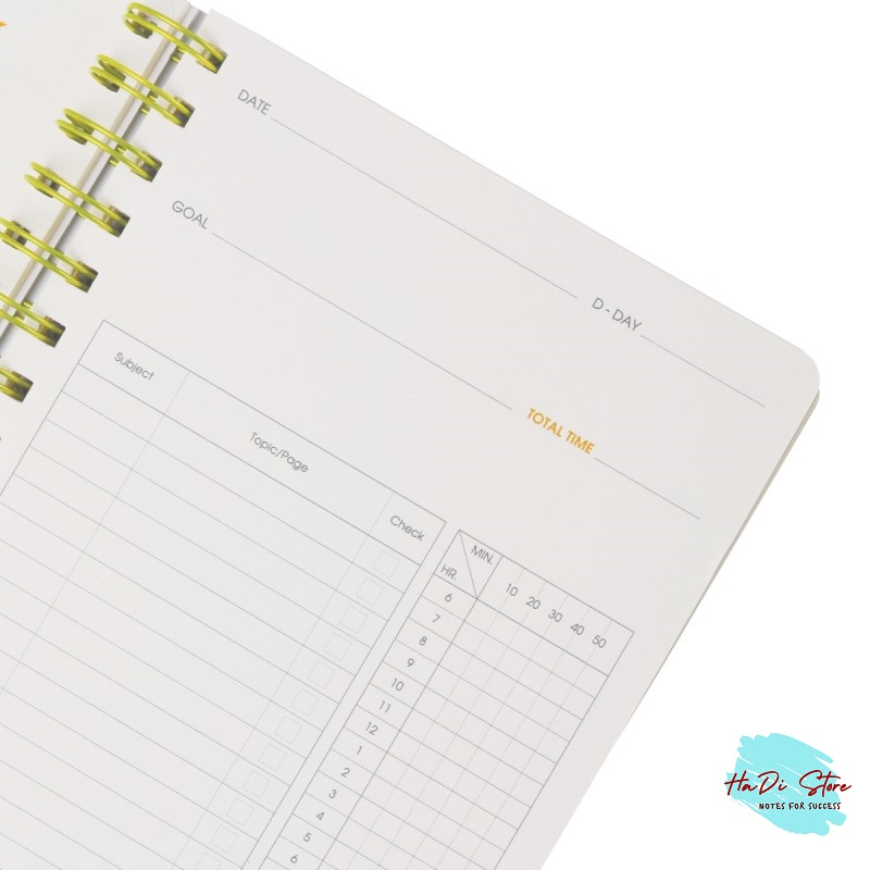 KLONG Sổ lò xo STUDY PLANNER size A5 - 80 tờ