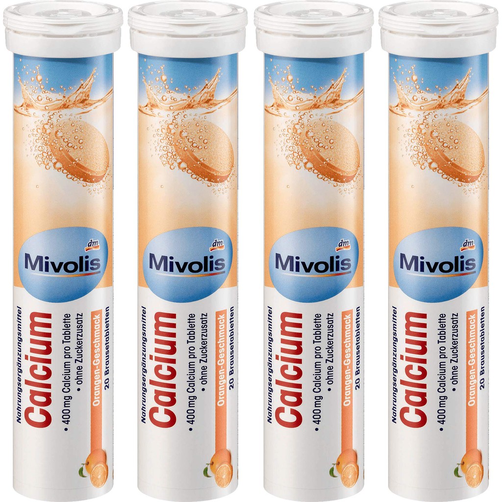 Viên sủi bổ sung canxi - Mivolis Calcium 20 Viên Nội Địa Đức