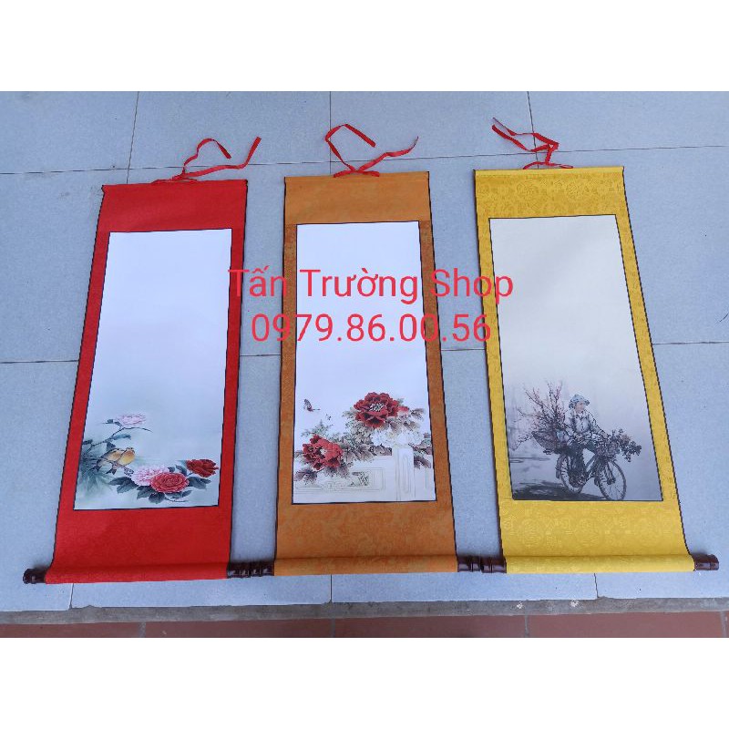 Giấy biểu lụa viết thư pháp kt 35*90