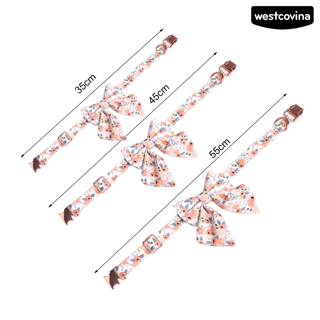 [Mới]♞Vòng Cổ In Hoa Thắt Nơ Dễ Thương Cho Thú Cưng