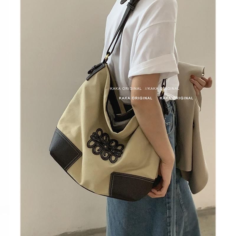 Túi Đeo Vai Bằng Vải Canvas Dễ Phối Đồ Thời Trang Phong Cách Mới Năm 2021 Cho Nữ