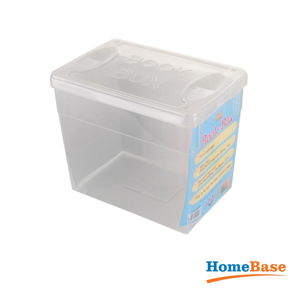 HomeBase UNIWARE Thùng nhựa đựng sách văn phòng phẩm các vật dụng Thái Lan W17xD26xH21.5 cm trắng