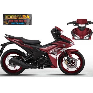 Tem Exciter 155 xe đen phối tem chỉ