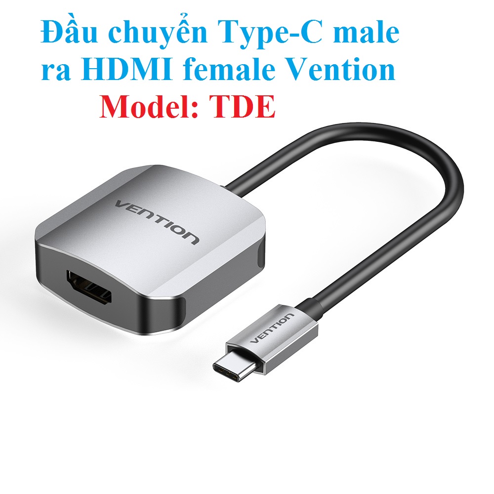 Đầu chuyển cổng type-C male ra HDMI female Vention TDE (15cm)