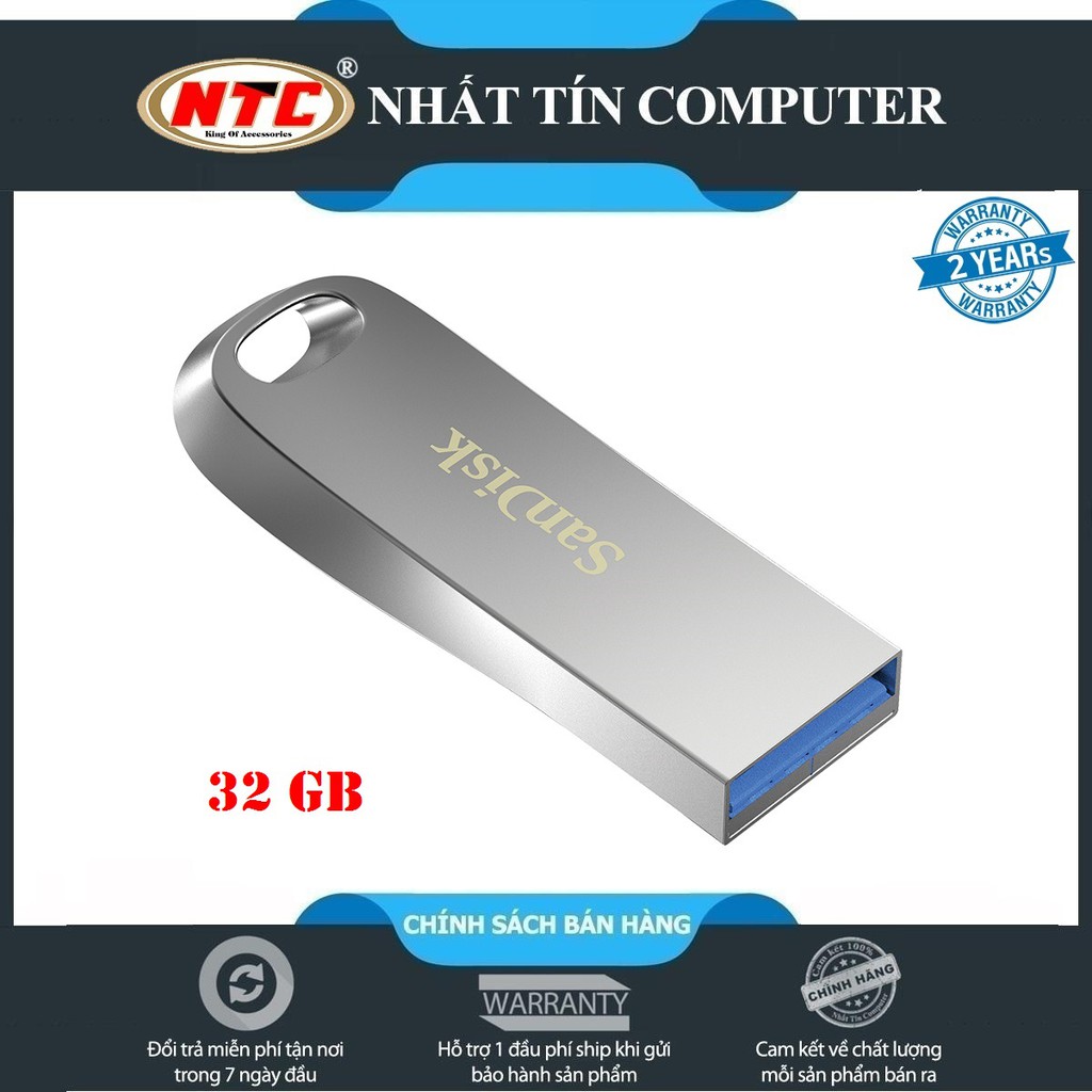 USB 3.1 SanDisk Ultra Luxe CZ74 32GB 150MB/s (Bạc)