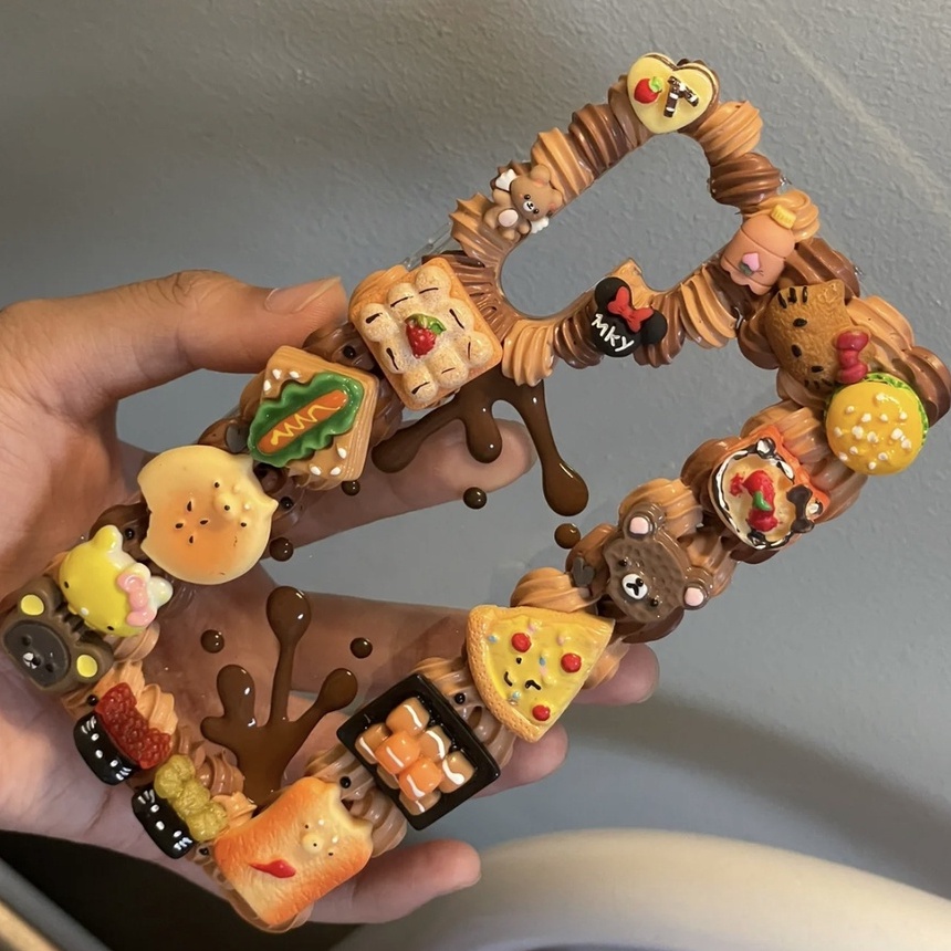 Ốp điện thoại handmade charm đồ ăn 3D cực dễ thương