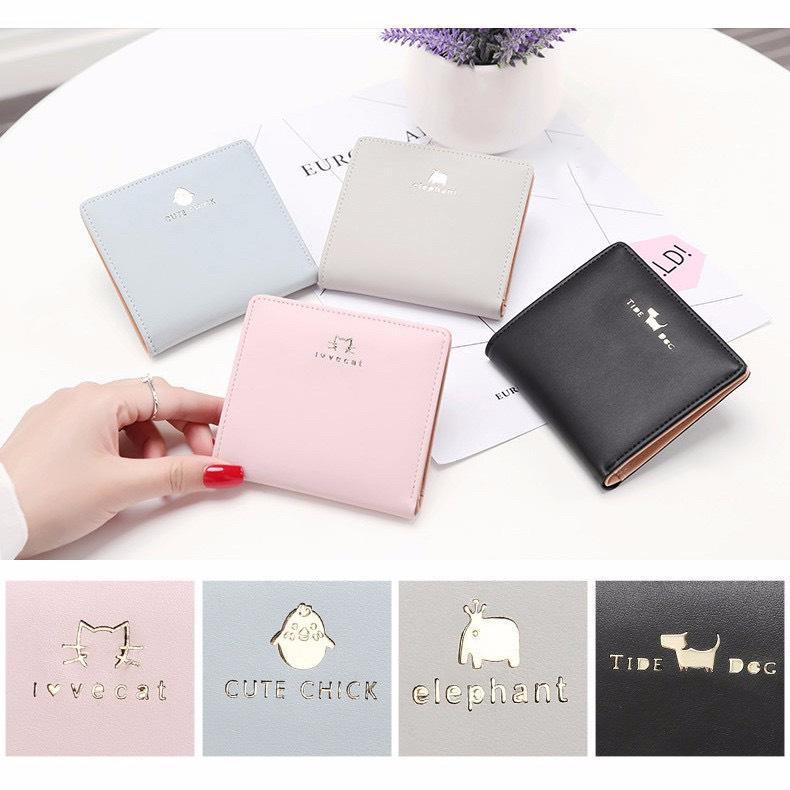 Ví bóp da nữ mini cầm tay nhỏ gọn họa tiết thú cưng VN30 | BigBuy360 - bigbuy360.vn