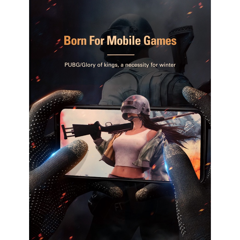 Găng tay bao ngón tay chơi game MEMO Fiber Carbon phiên bản mới, chống mồ hôi tay, giữ ấm mùa đông PUGB, Fortnite