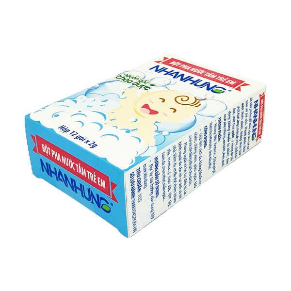 Bột pha nước tắm trẻ em Nhân Hưng - Hộp 30 gói