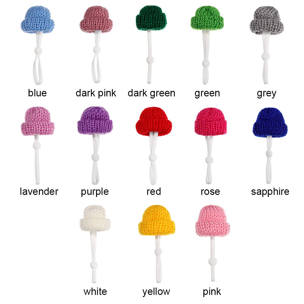 Set 2 mũ len giữ ấm màu trơn nhiều màu tùy chọn dễ thương cho thú cưng