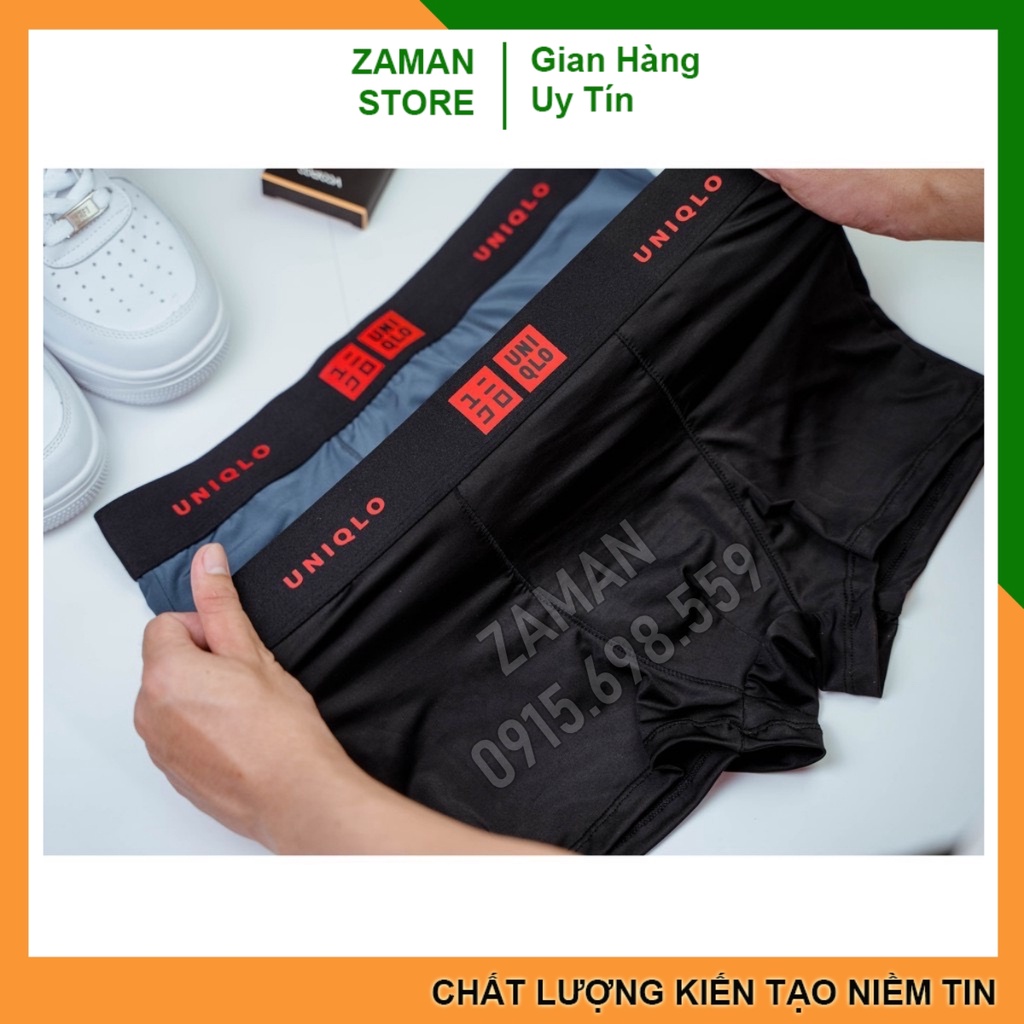 Quần lót nam hàng chính phẩm, Quần Sịp Đùi Nam cotton BOXER co dãn 4 chiều (Che Tên) - Zaman