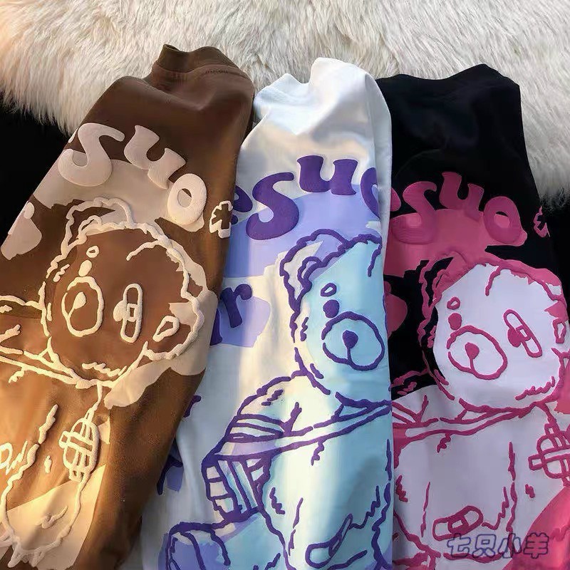 [ IN NỔI ] Áo thun in gấu Brosie 3 màu From rộng Unisex
