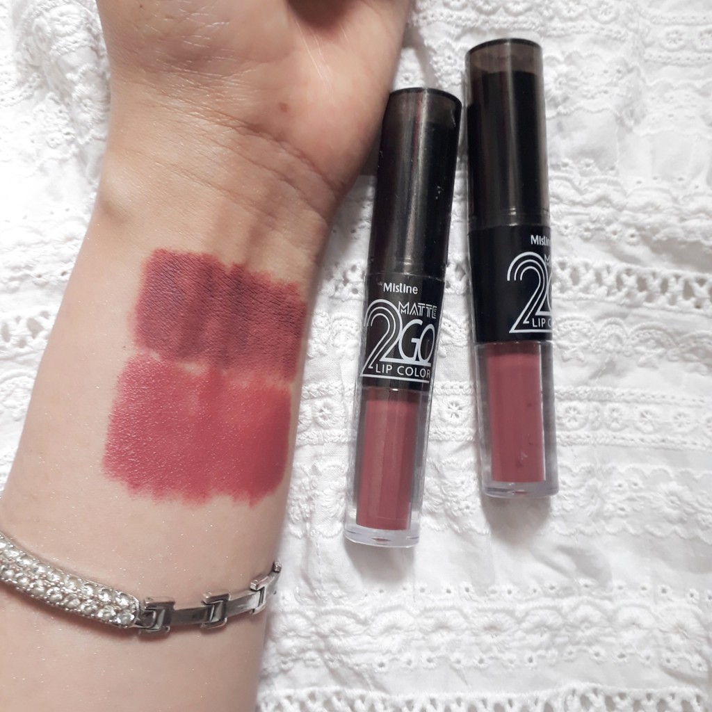 [AUT] Son Mistine 2Go Lip Color Hai Đầu Màu 09 Siêu Lì