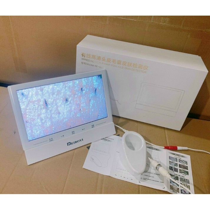 Máy soi da phân tích da 11 inch MEIBOYIN dùng cho da mặt, da đầu mẫu mới 3 chế độ soi siêu nét tích hợp chụp ảnh