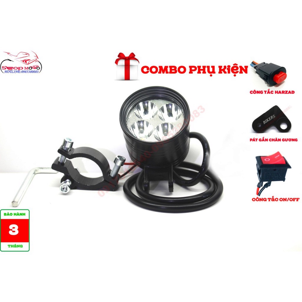 Đèn Led Trợ Sáng L4 3 CHẾ ĐỘ FULL PHỤ KIỆN (NHƯ HÌNH) Ảnh thật Sp