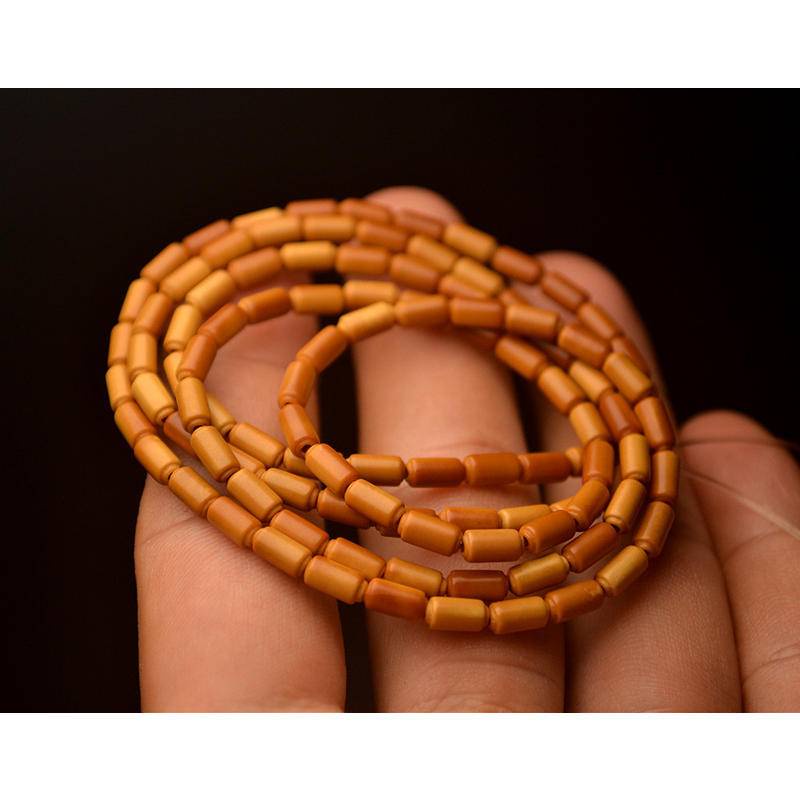 Vòng Tay Chuỗi 108 Hạt Gỗ Tre Phong Cách Phật Giáo Năm Mới