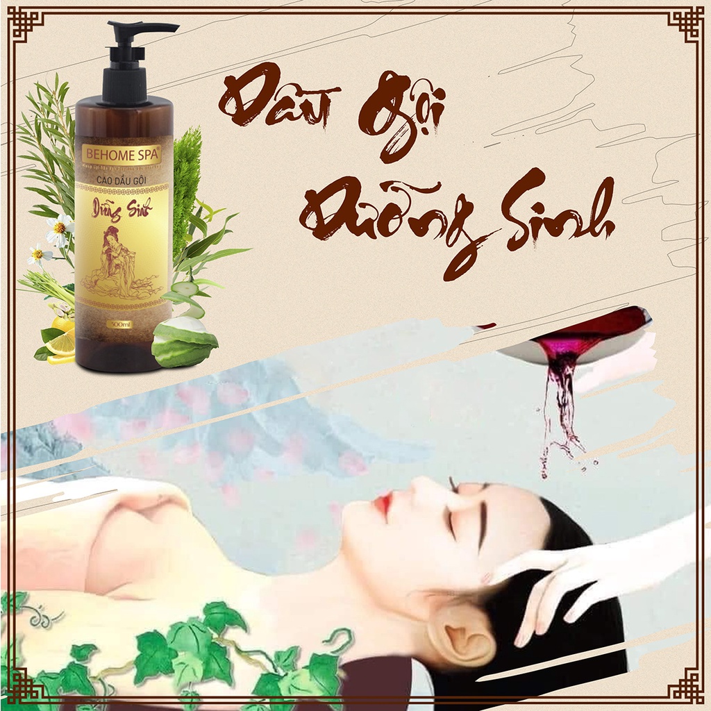 CAO DẦU GỘI THẢO DƯỢC BEHOME SPA–Bí quyết để có mái tóc đẹp, Lưu thông khí huyết cải thiện đau đầu t