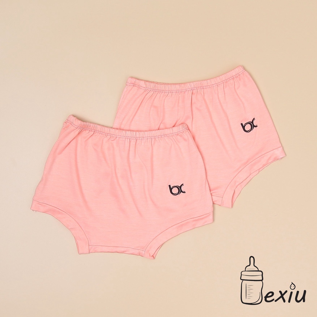 Combo 2 quần ngắn đáy ngang mặc tã cho bé cotton lạnh cao cấp Bexiu