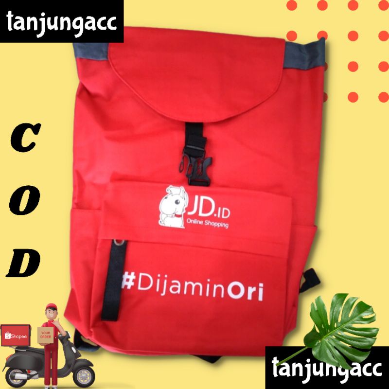 (Hàng Có Sẵn) Ba Lô Đi Học Làm Việc - JD ID Đỏ