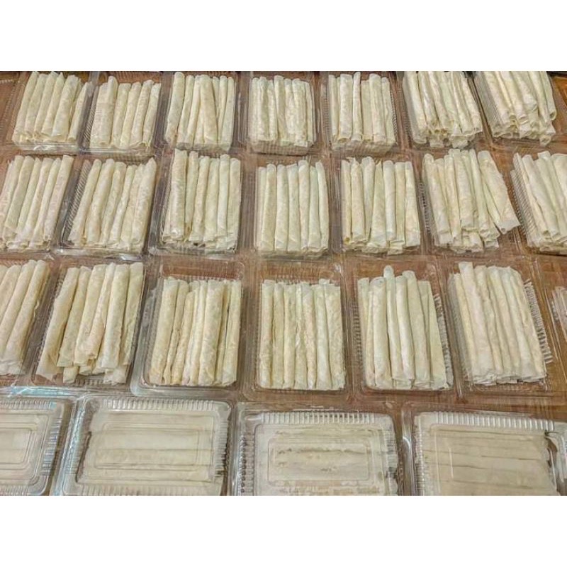 Nem chua vỏ giòn hộp 20c, Tem đỏ Hàng chuẩn cty Giòn Rụm thơm ngon