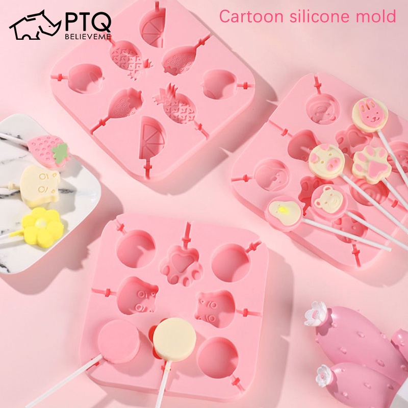 Khuôn silicon làm bánh kẹo thạch rau câu hình động vật 3D DIY
