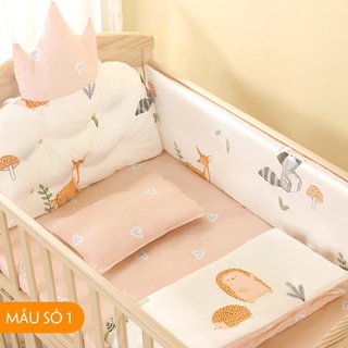 [Xả kho]SET QUÂY NÔI,HOÀNG GIA VƯƠNG MIỆN CAO CẤP: Nệm, Gối, 4 Quây