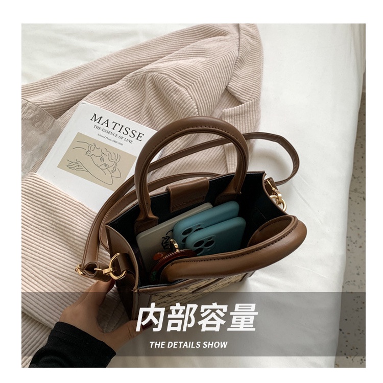 Fanli Túi Đeo Chéo Hình Vuông Nhỏ Nhắn In Họa Tiết Thời Trang Hàn Quốc 2021 Cho Nữ