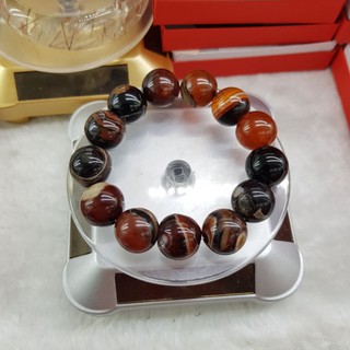 Vòng Tay Nam Da M.Não Màu Nâu Đen Size 16ly