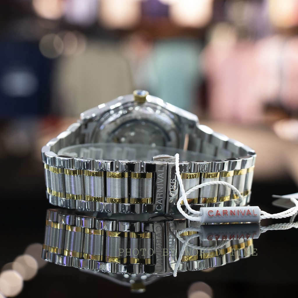 Đồng hồ nam , Đồng hồ cơ Carnival 8671G chính hãng , Mặt kính SAPHIRE chống xước , chống nước , Full Box, BẢO HÀNH 3 NĂM