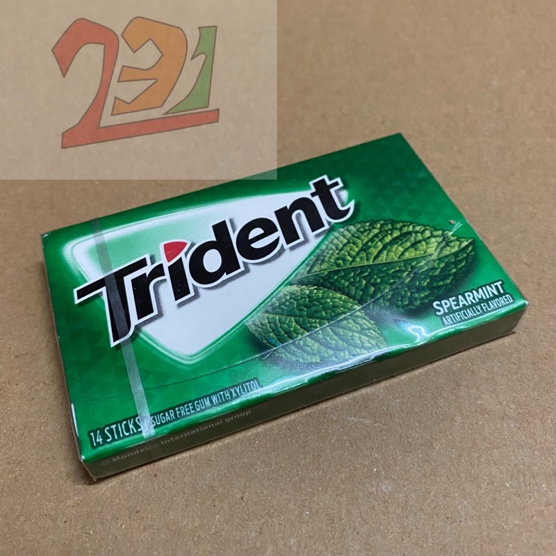 [14 Tép x1,9g][Bạc Hà]Vỉ Kẹo Cao Su Trident