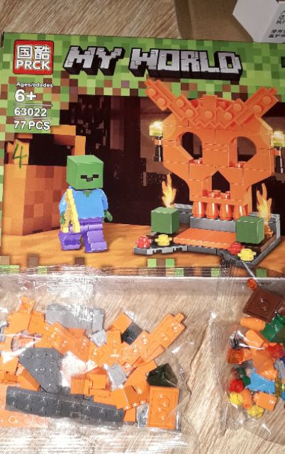 Lắp ráp 1 hộp LegoMineCraff MyWord 63022 nhiều chi tiết bằng nhựa ABS