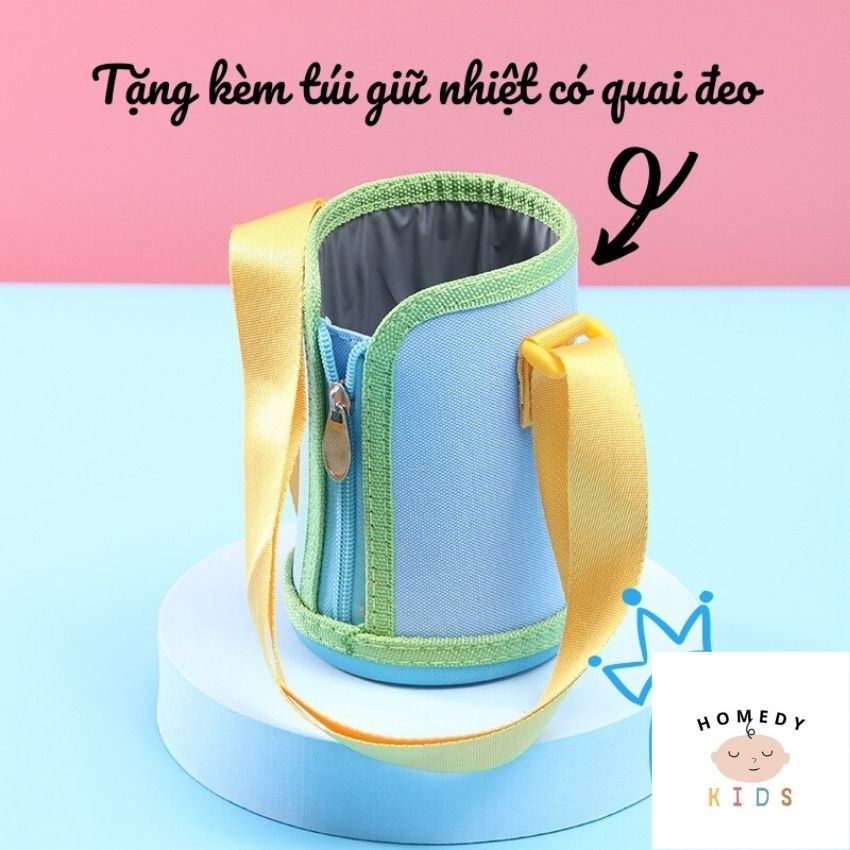 Bình giữ nhiệt cho bé đi học đi chơi cute dễ thương bình tập uống nước bình đựng thực phẩm, đựng sữa BN05 Homedy Kids