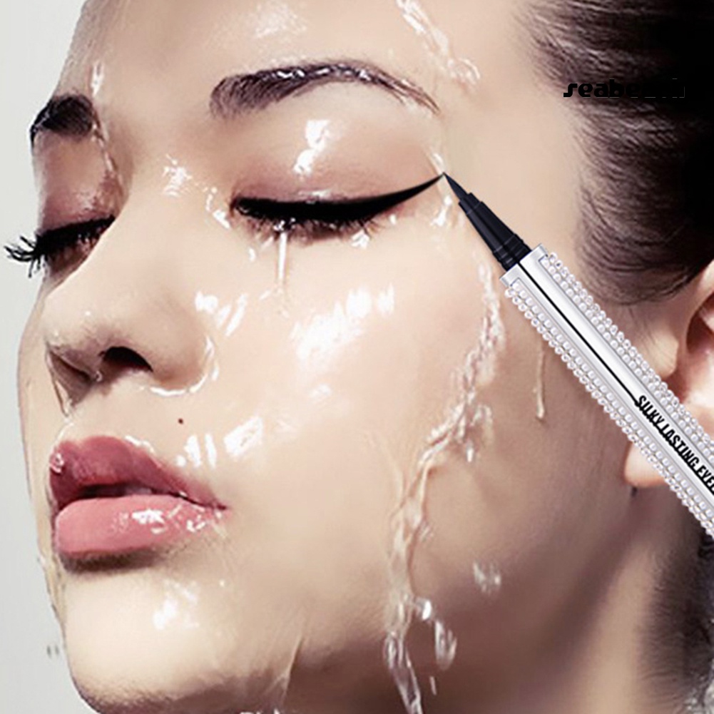 Shiny Rhinestone Silky Waterproof Non Smudge Fast Drying Eyeliner Eyelash Pencil | BigBuy360 - bigbuy360.vn